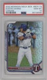Dustin Harris from the 2022 Bowman Mega Box set graded by PSA and given an overall grade of 10.