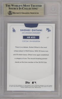 Shohei Ohtani from the 2024 Topps 50/50 set graded by Beckett and given an overall grade of 9.5.