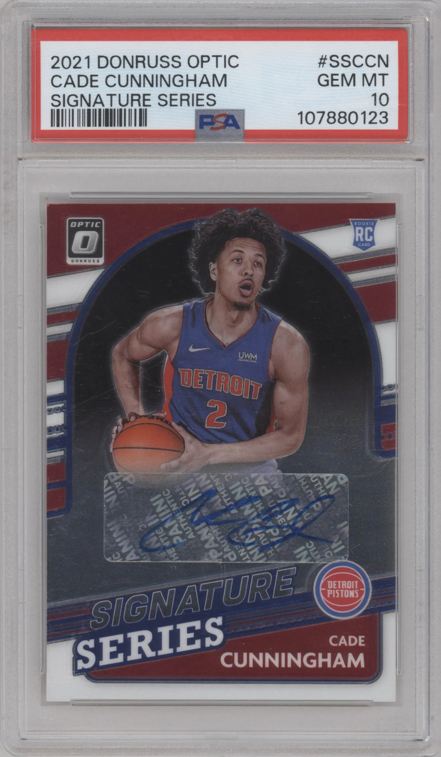 2021 Panini Donruss Optic Sig.Series Cade Cunningham PSA 10