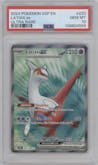 Latias ex from the 2024 Pokemon SV set graded by PSA and given an overall grade of 10.