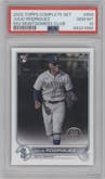 Julio Rodriguez from the 2022 Topps Complete Factory Set set featuring a 582 Montgomery Club parallel graded by PSA and given an overall grade of 10.