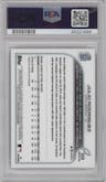 Julio Rodriguez from the 2022 Topps Complete Factory Set set featuring a 582 Montgomery Club parallel graded by PSA and given an overall grade of 10.