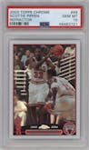 Scottie Pippen from the 2003-04 Topps Chrome set featuring a Refractor parallel graded by PSA and given an overall grade of 10.