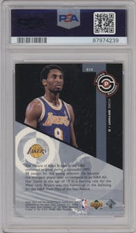 Kobe Bryant from the 1998-99 Upper Deck  set graded by PSA and given an overall grade of 8.
