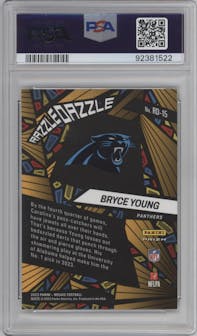 Bryce Young from the 2023 Panini Mosaic set graded by PSA and given an overall grade of 10.