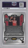 Amen Thompson from the 2023-24 Panini Prizm set featuring a Blue Ice parallel graded by PSA and given an overall grade of 10.