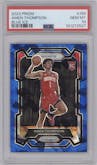 Amen Thompson from the 2023-24 Panini Prizm set featuring a Blue Ice parallel graded by PSA and given an overall grade of 10.