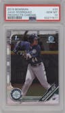 Julio Rodriguez from the 2019 Bowman  set graded by PSA and given an overall grade of 10.