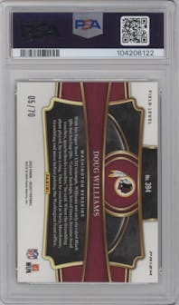 Doug Williams from the 2023 Panini Select set featuring a Dragon Scale Prizm parallel graded by PSA and given an overall grade of 10.