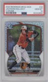 Jackson Holliday from the 2023 Bowman Mega Box set graded by PSA and given an overall grade of 10.