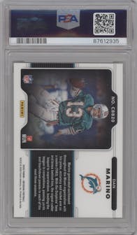 Dan Marino from the 2020 Panini Obsidian set graded by PSA and given an overall grade of 10.