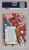 Xavier Worthy from the 2024 Panini Absolute set graded by PSA and given an overall grade of 10.