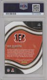 Joe Burrow from the 2020 Panini Select set featuring a Die-Cut Zebra parallel graded by PSA and given an overall grade of 10.
