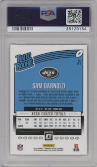 Sam Darnold from the 2018 Panini Donruss Optic set graded by PSA and given an overall grade of 10.