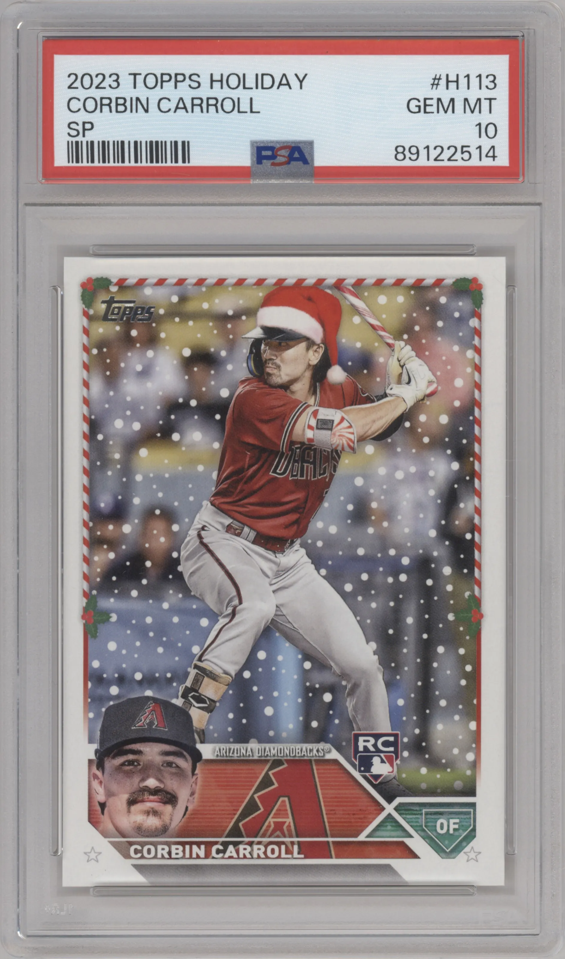2023 Topps Holiday SP Corbin Carroll #H113 PSA 10