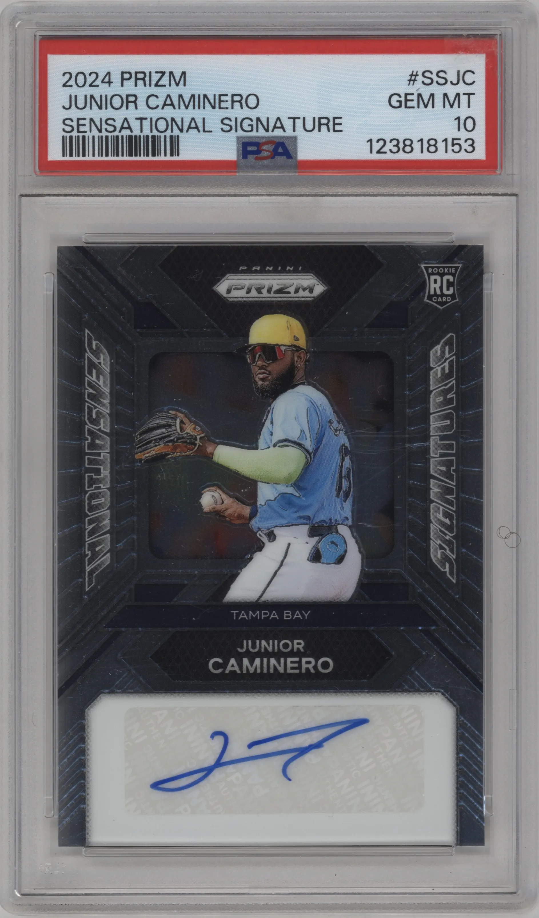 2024 Panini Prizm Sensational Sig. Junior Caminero #SS-JC PSA 10