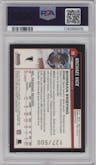 Michael Vick  from the 2002 Bowman Chrome set featuring a Refractor parallel graded by PSA and given an overall grade of 9.