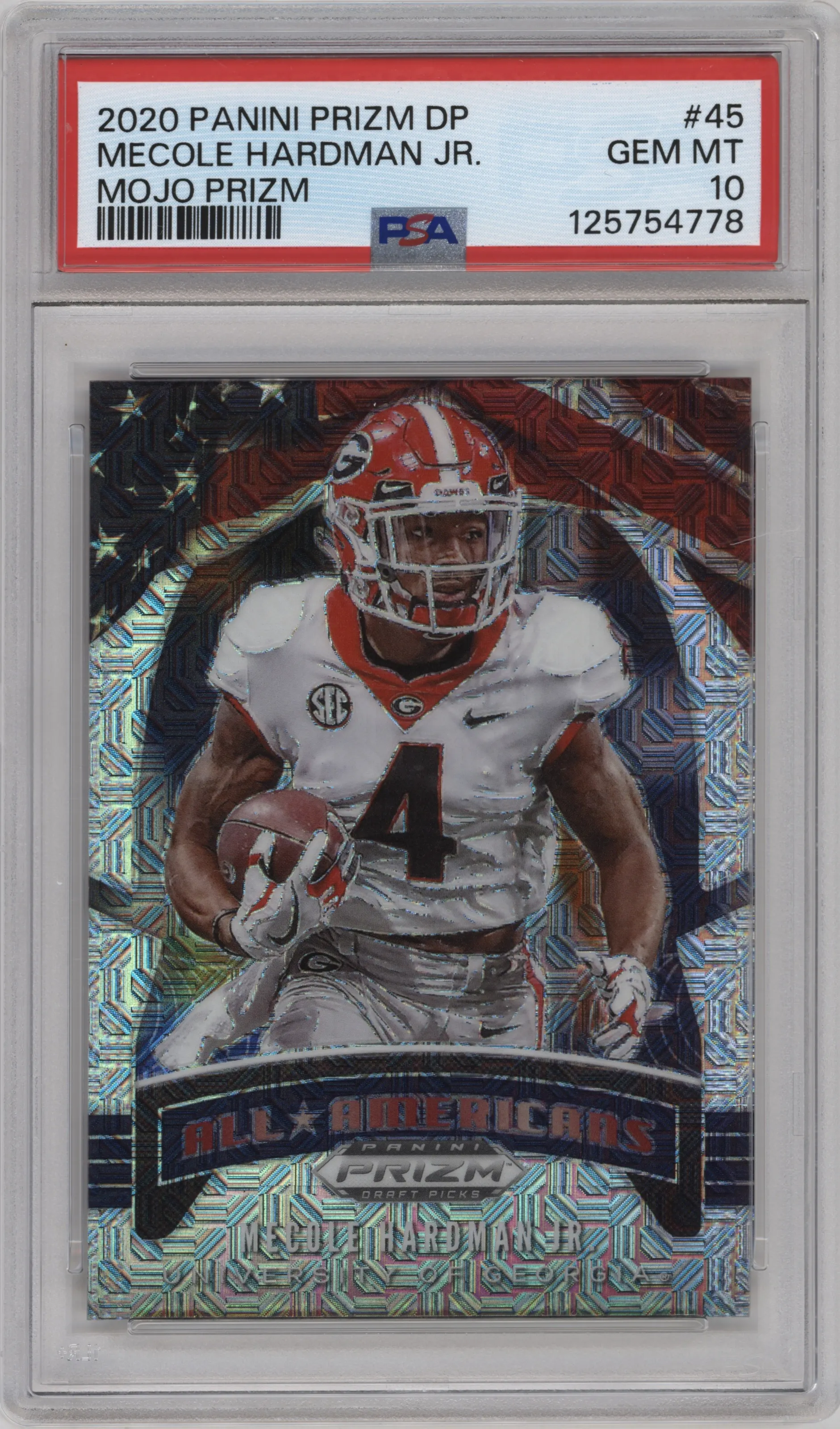 2020 Panini Prizm Draft Picks Mecole Hardman Jr. Mojo Prizm PSA 10