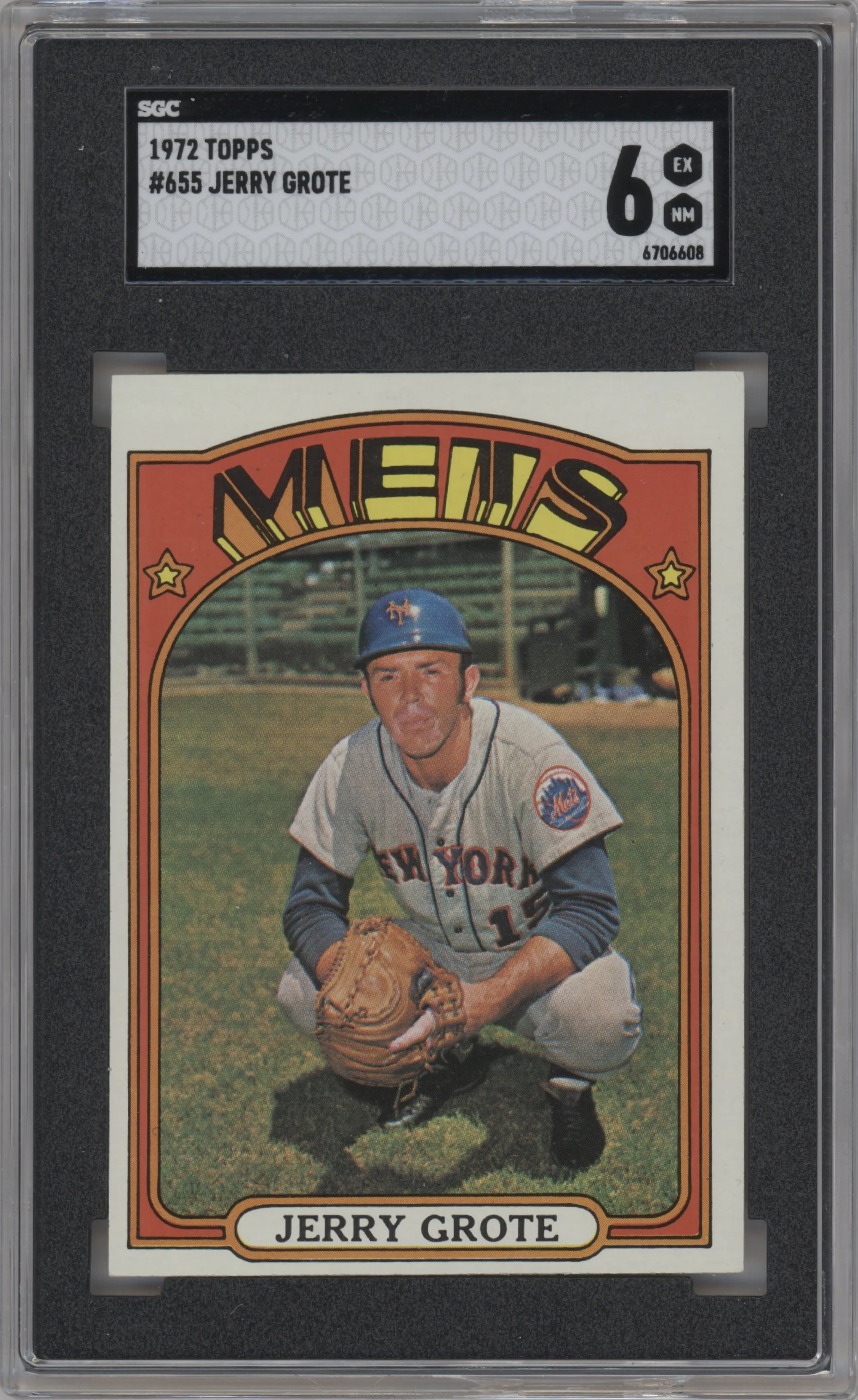 1972 Topps Jerry Grote #655 SGC 6