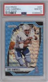 Earl Campbell from the 2024 Panini Prizm set featuring a Blue Wave Prizm parallel graded by PSA and given an overall grade of 10.