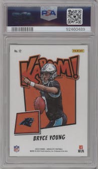 Bryce Young from the 2023 Panini Absolute set graded by PSA and given an overall grade of 9.