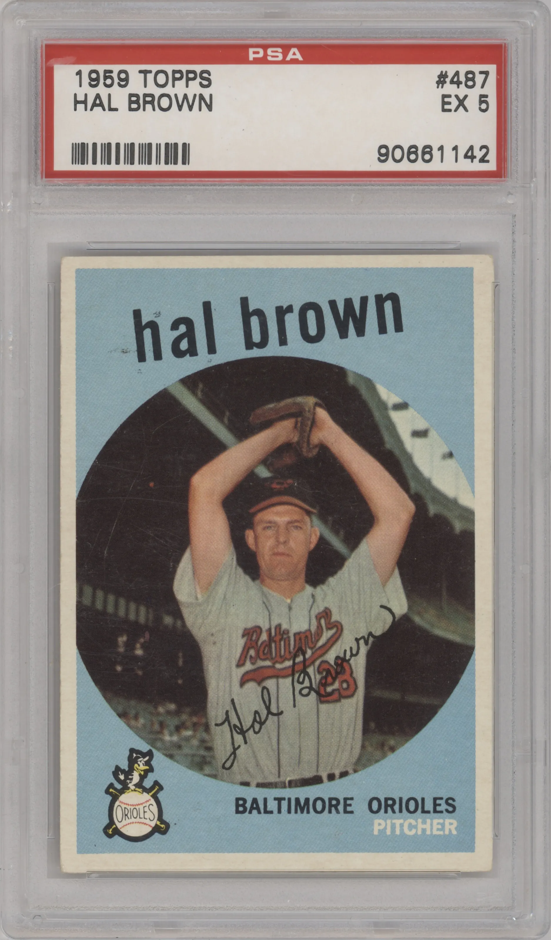 1959 Topps Hal Brown #487 PSA 5