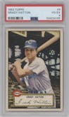Grady Hatton from the 1952 Topps set graded by PSA and given an overall grade of 4.