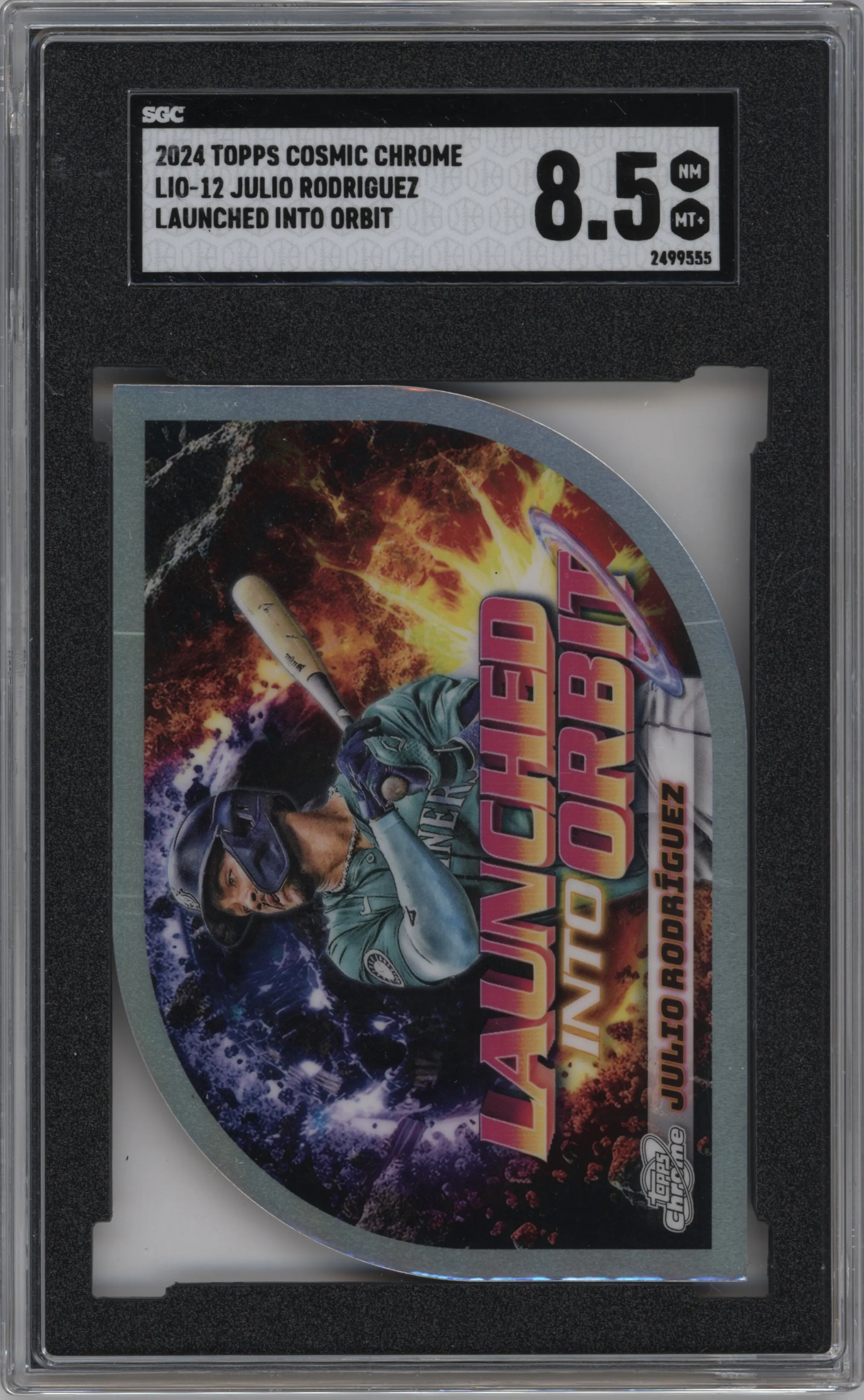 2024 Topps Cosmic Chrome Launched into Orbit Julio Rodriguez SGC 8.5