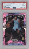 Ja Morant from the 2019-20 Panini Prizm set featuring a Pink Ice parallel graded by PSA and given an overall grade of 9.