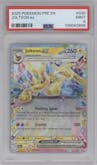Jolteon ex from the 2025 Pokemon SV set graded by PSA and given an overall grade of 9.