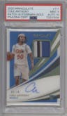 Cole Anthony from the 2020-21 Panini Immaculate Collection  set featuring a Gold parallel graded by PSA and given an overall grade of 9.