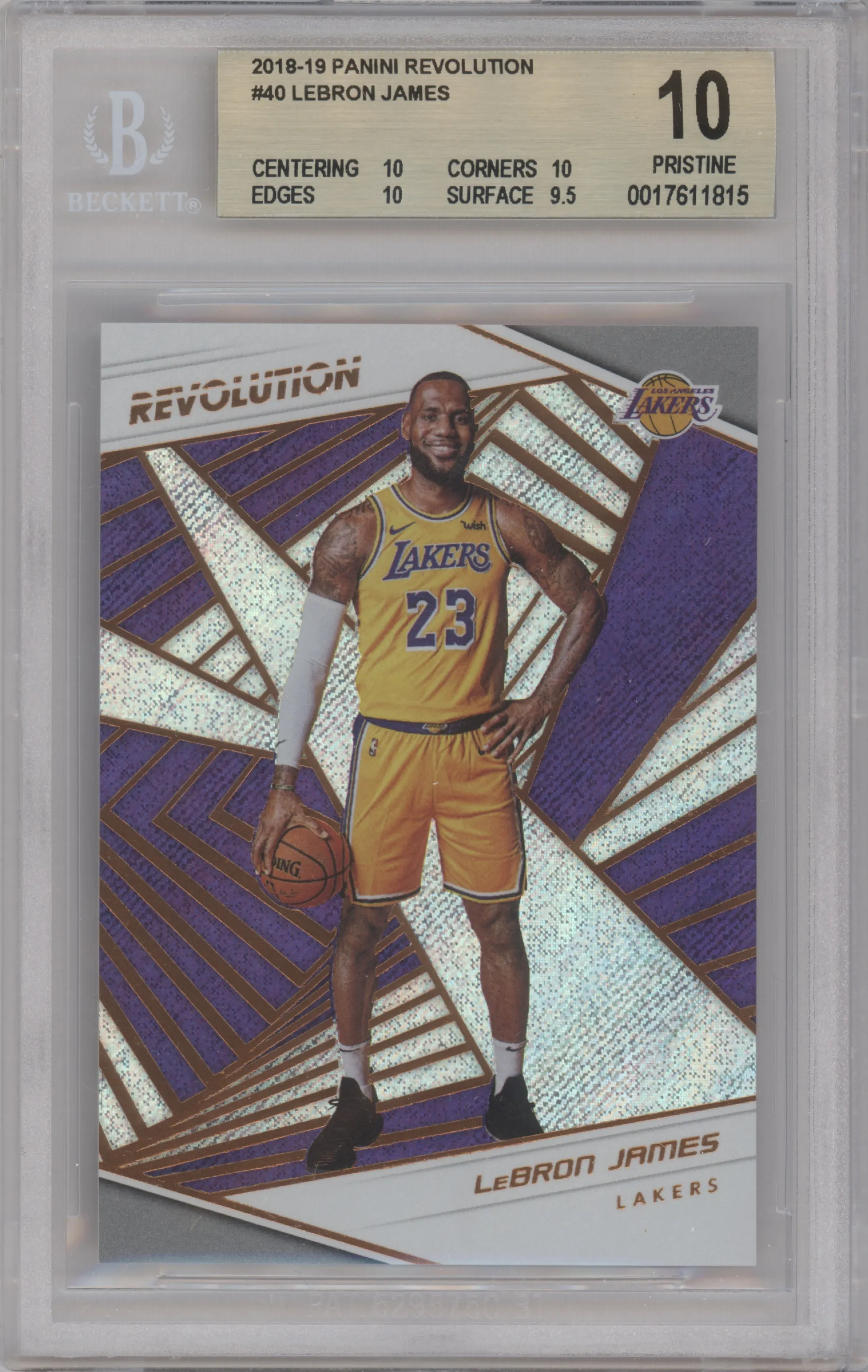 2018 Panini Revolution LeBron James BGS 10