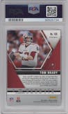 Tom Brady from the 2020 Panini Mosaic set featuring a Red Mosaic parallel graded by PSA and given an overall grade of 10.
