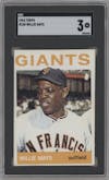Willie Mays from the 1964 Topps set graded by SGC and given an overall grade of 3.