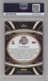 C.J. Stroud from the 2023 Panini Select Draft Picks set featuring a Gold Prizm parallel graded by PSA and given an overall grade of 10.