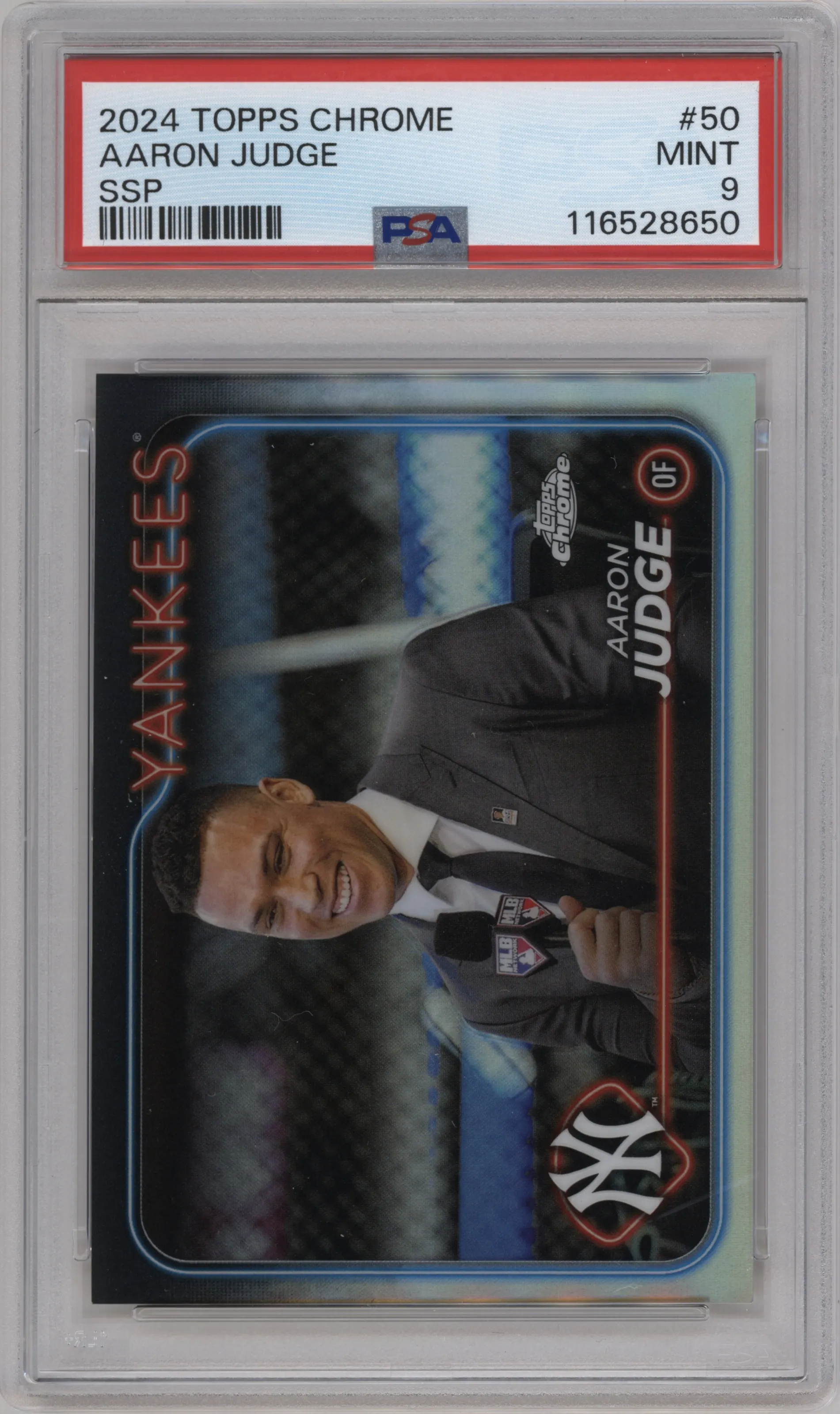 2024 Topps Chrome SSP Aaron Judge #50 PSA 9