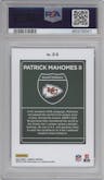 Patrick Mahomes II  from the 2023 Panini Donruss set graded by PSA and given an overall grade of 9.