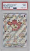 Simisear VSTAR from the 2023 Pokemon SWSH set graded by PSA and given an overall grade of 9.