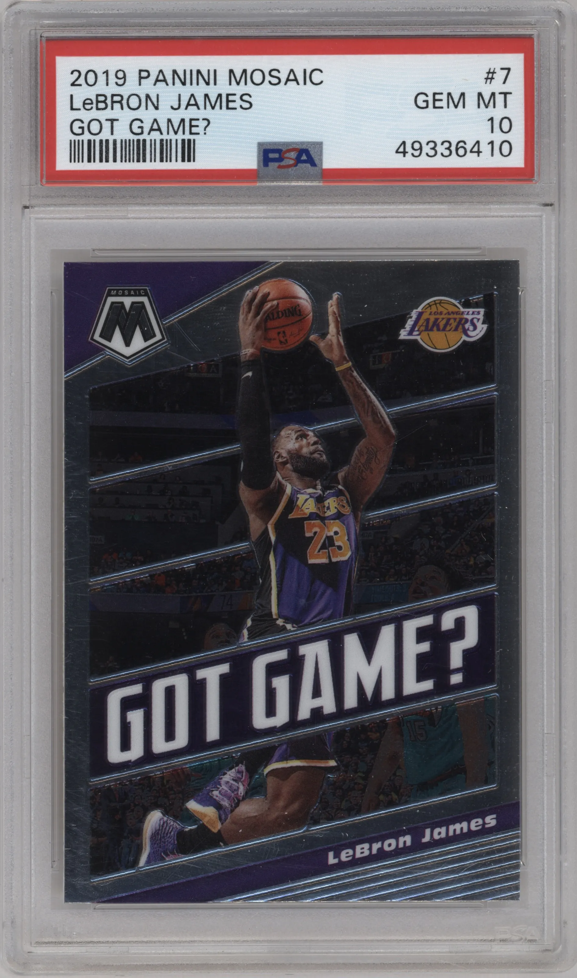 2019 Panini Mosaic Got Game? LeBron James PSA 10