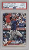 Ronald Acuna Jr. from the 2018 Topps Update set graded by PSA and given an overall grade of 10.