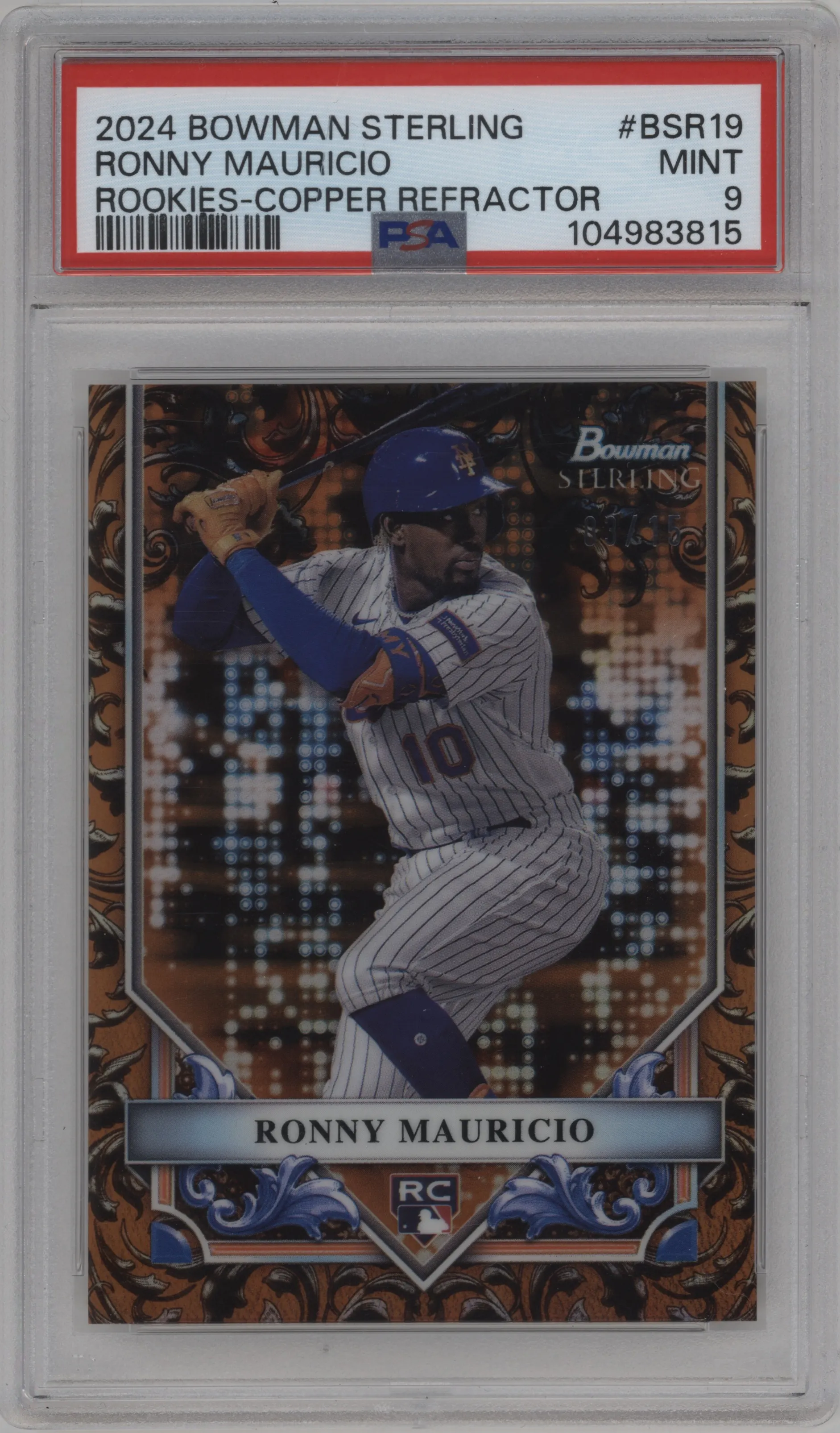 2024 Bowman Sterling Rookies Ronny Mauricio Copper #BSR-19 PSA 9