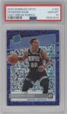 Desmond Bane from the 2020-21 Panini Donruss Optic set featuring a Fast Break Purple parallel graded by PSA and given an overall grade of 10.
