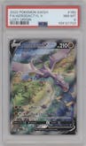 Aerodactyl V from the 2022 Pokemon SWSH set graded by PSA and given an overall grade of 8.