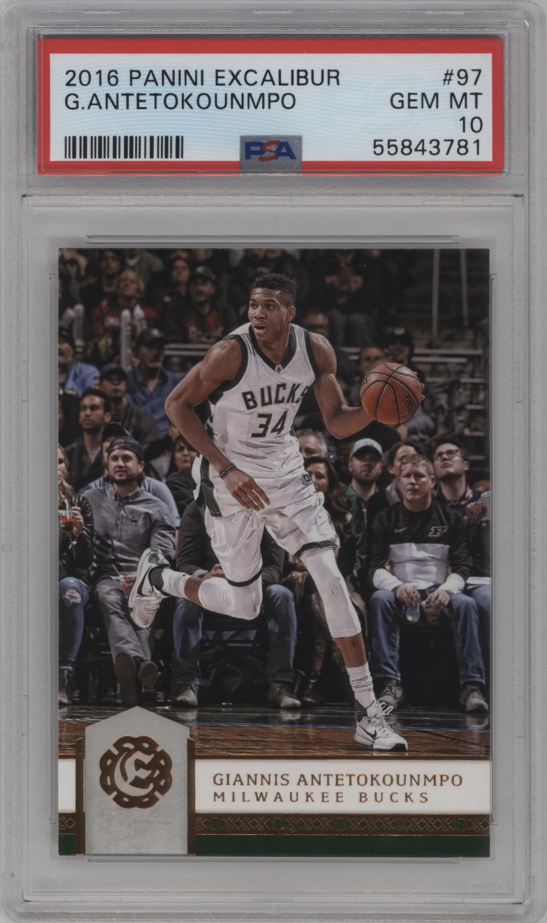 2016 Panini Excalibur Giannis Antetokounmpo PSA 10
