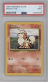 Growlithe from the 1999 Pokemon set graded by PSA and given an overall grade of 9.