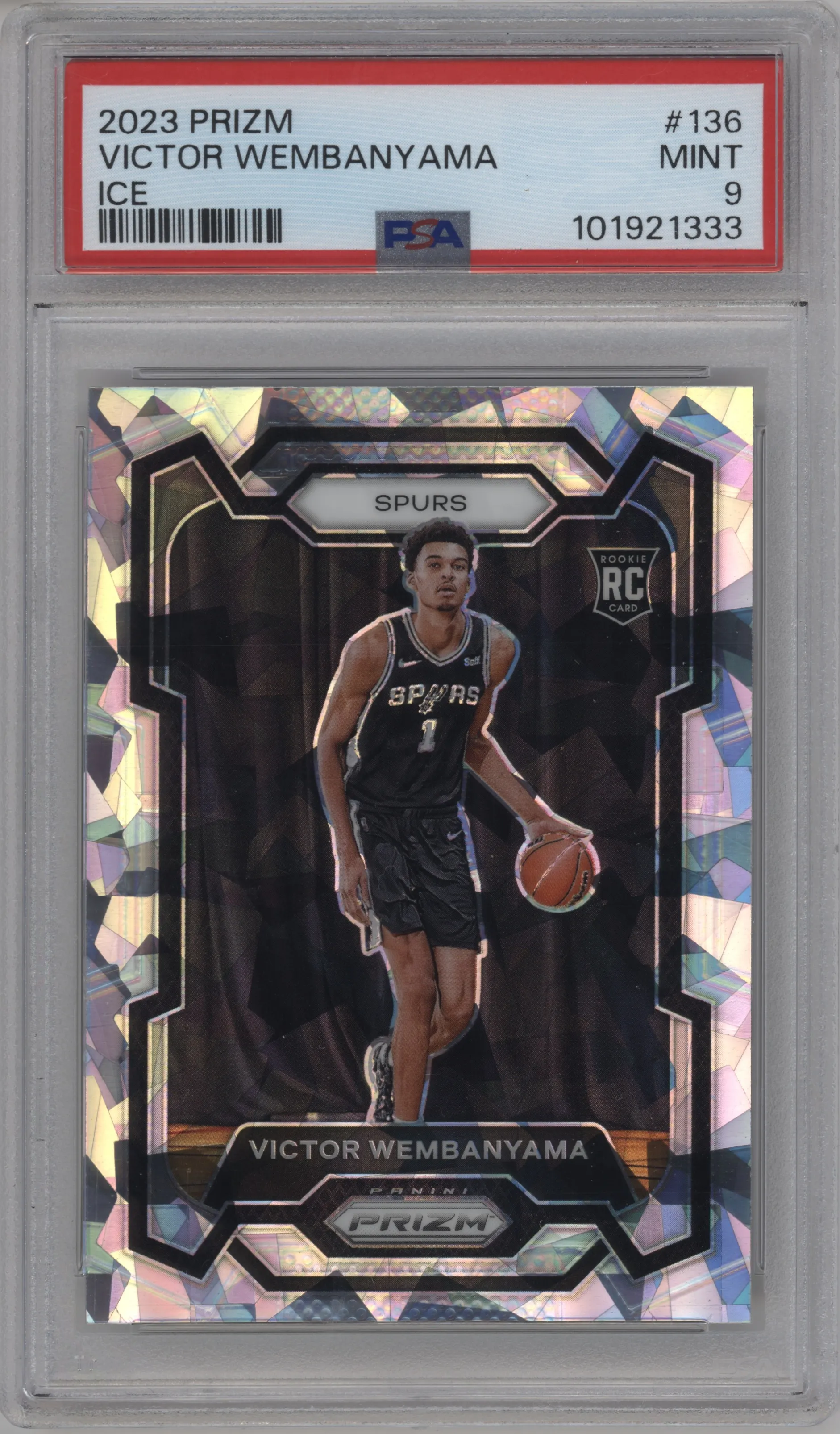 2023 Panini Prizm Victor Wembanyama Ice Prizm PSA 9