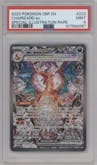 Charizard ex from the 2023 Pokemon SV set graded by PSA and given an overall grade of 9.