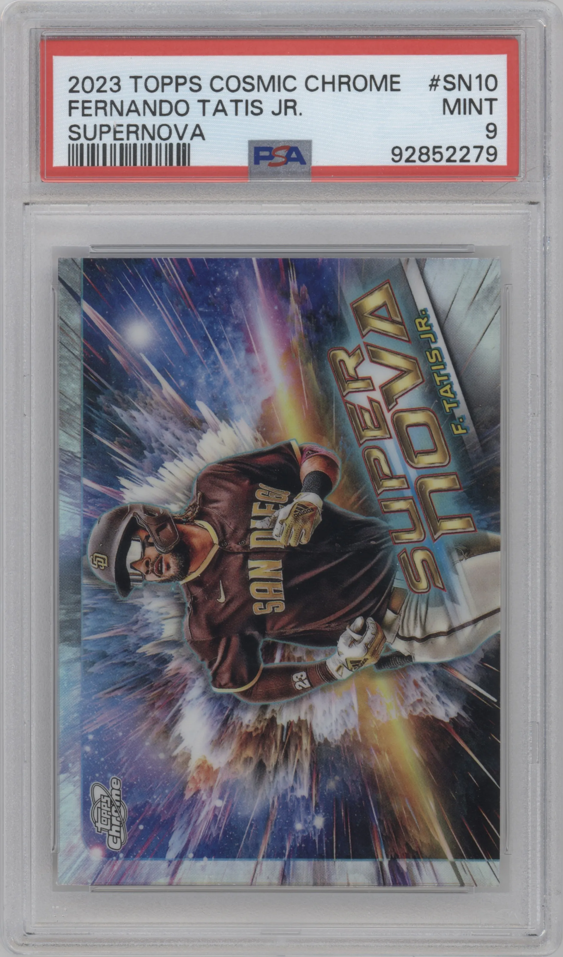 2023 Topps Cosmic Chrome Supernova Fernando Tatis Jr. PSA 9