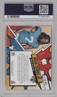 Brian Thomas Jr. from the 2024 Panini Absolute set graded by PSA and given an overall grade of 10.