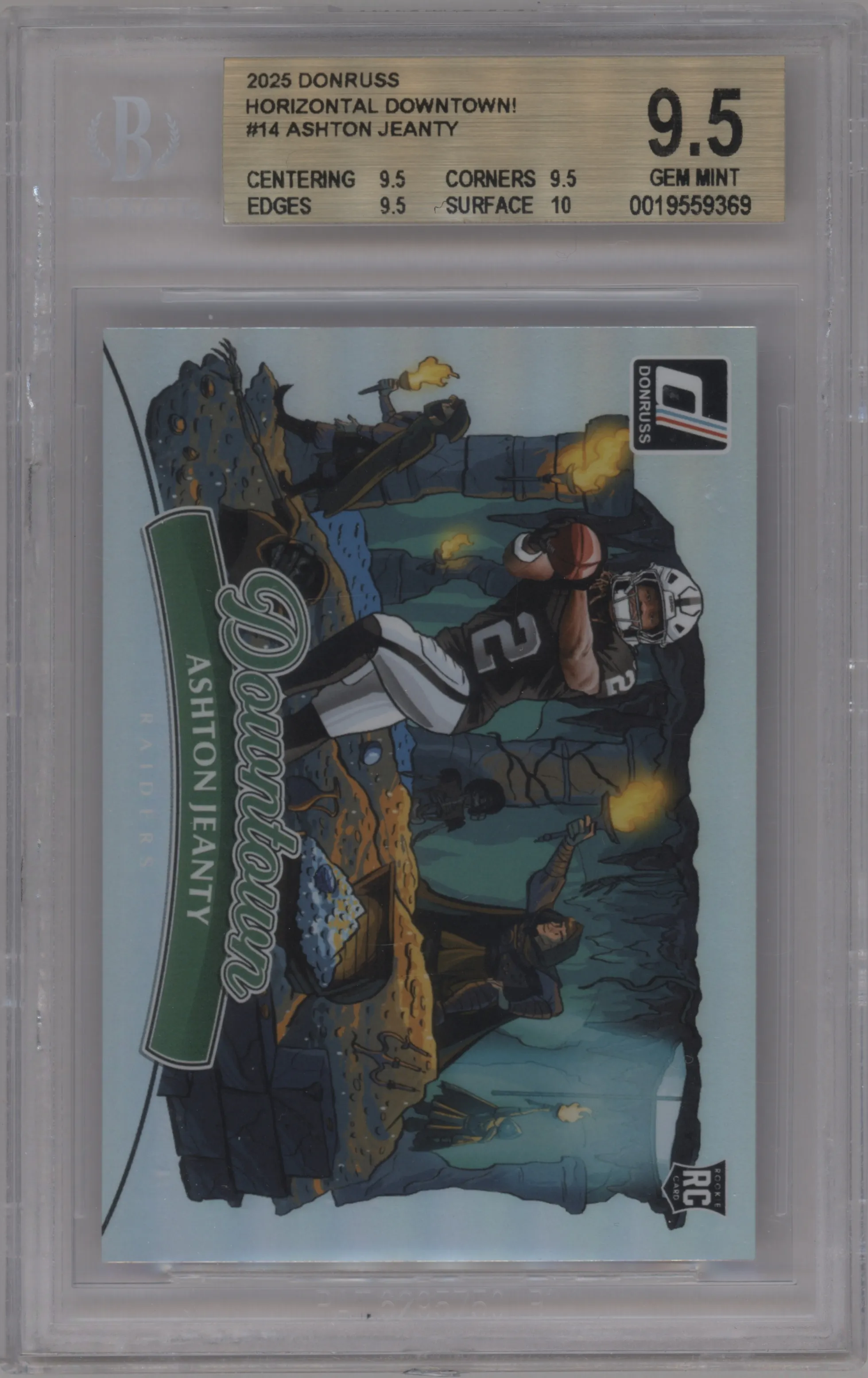 2025 Panini Donruss Downtown Horizontal Ashton Jeanty #14 BGS 9.5